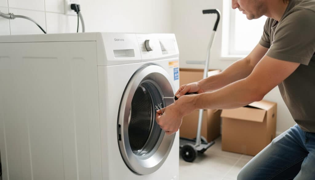Bloquer le tambour d’un lave-linge avant un déménagement