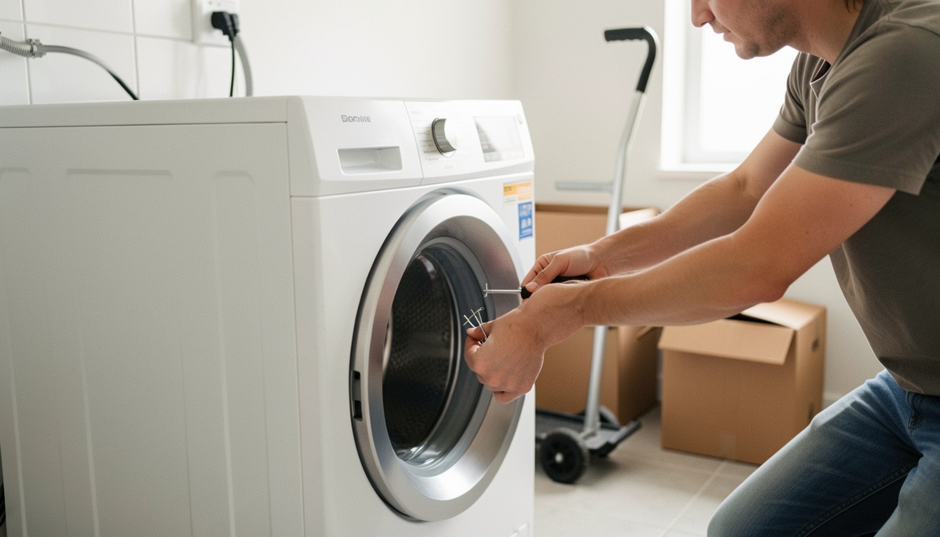 Bloquer le tambour d’un lave-linge avant un déménagement