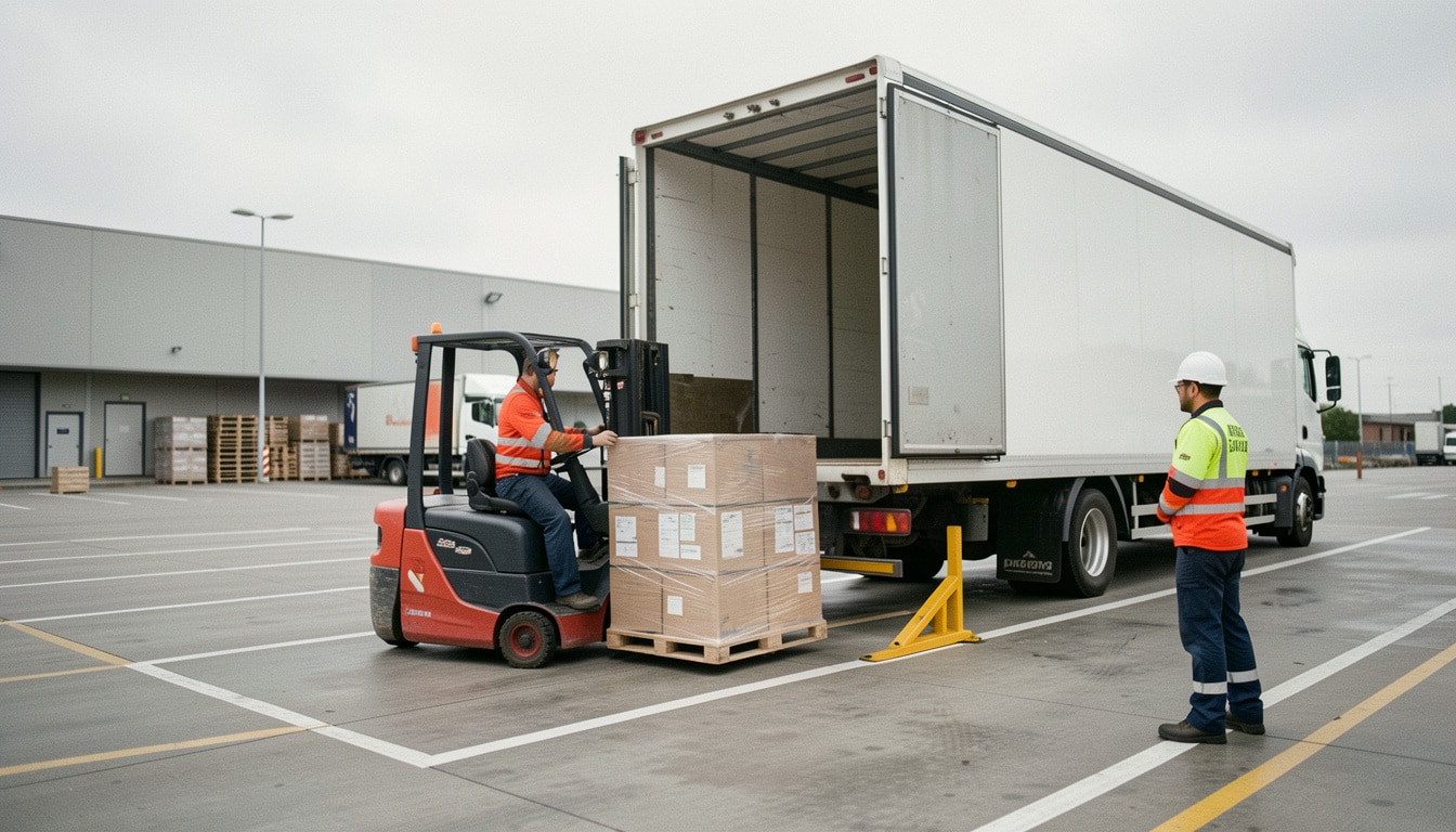 Chargement et déchargement des camions en sécurité