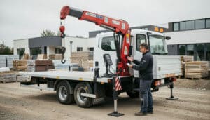 Location de camion plateau avec grue : bien choisir
