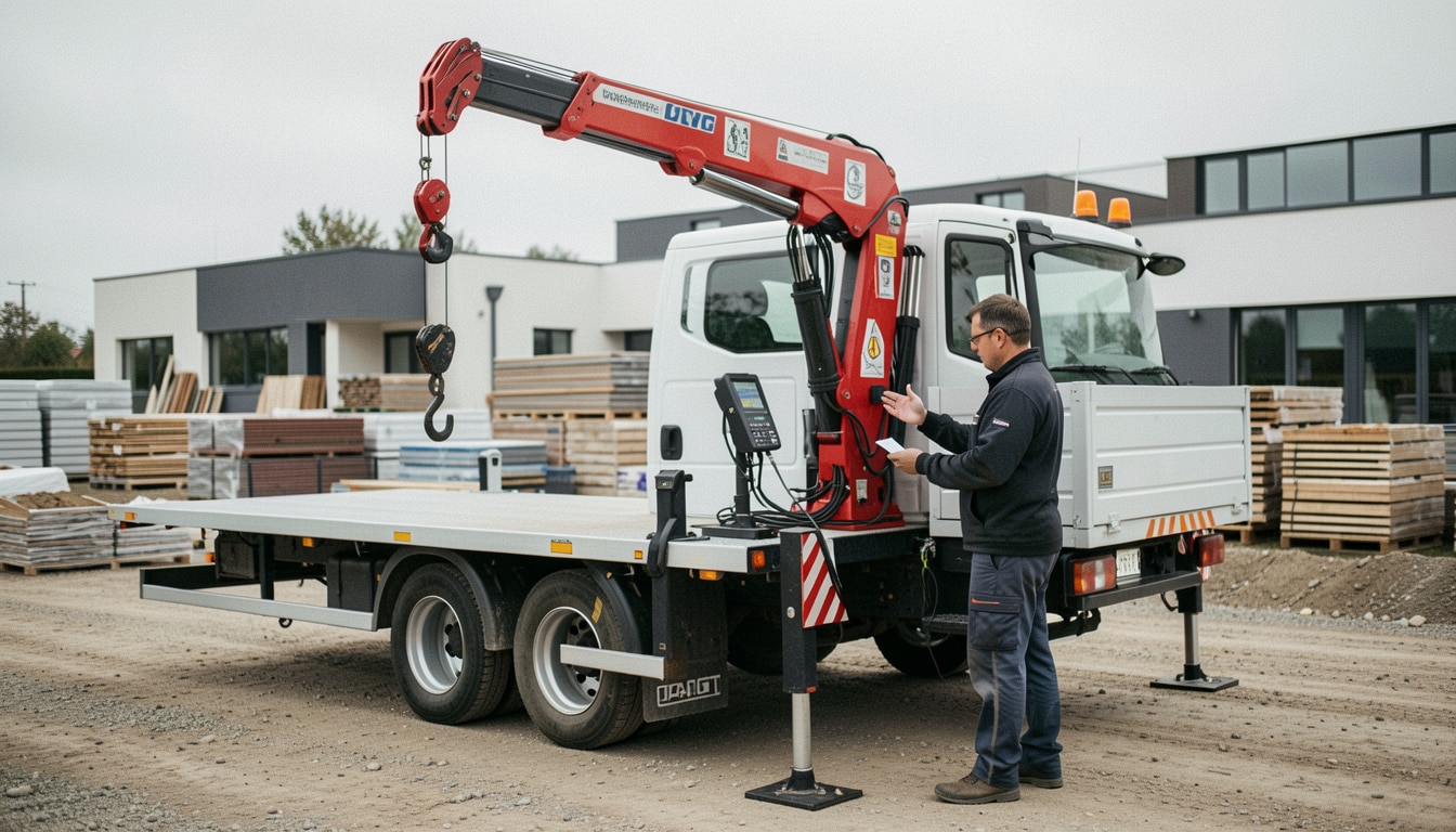 Location de camion plateau avec grue : bien choisir