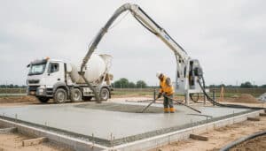 Transport du béton frais : délais, toupie et pompe